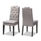 Baxton Studio Dylin Gray Upholstered Button Tufted Wood Dining Chair, PK2 155-9114 - alternate 1